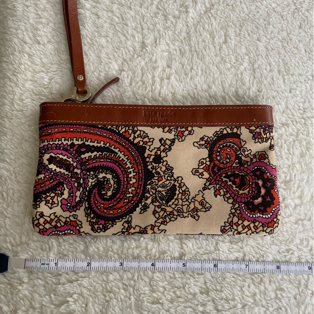Kate Spade canvas wristlet.